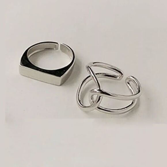 New 925 Sterling Silver Twist / Bar Ring - Picture 5 of 8